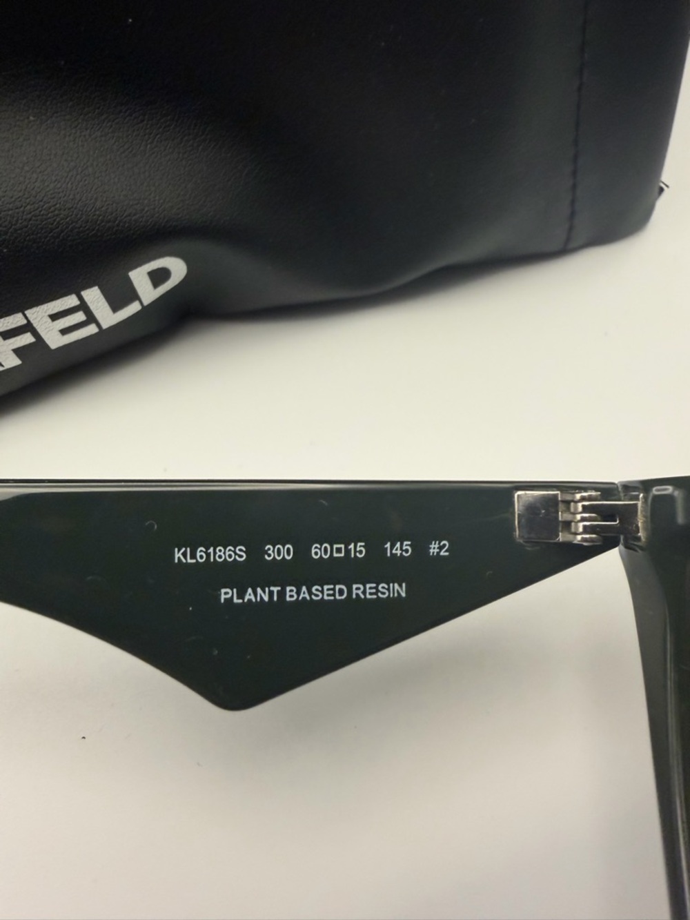 Karl Lagerfeld Black Sunglasses with Yellow Lenses - Picture 4 of 6